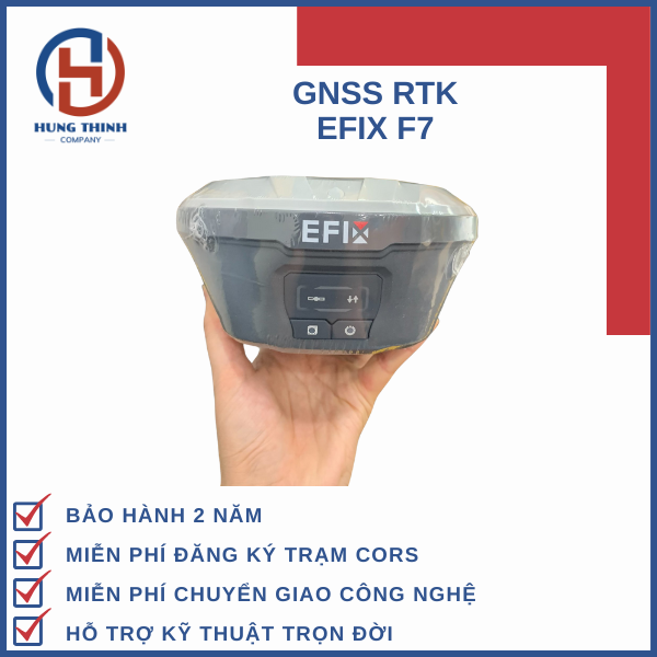 Máy GPS RTK EFIX F7 Máy GNSS RTK EFIX F7 nhập khẩu chính hãng